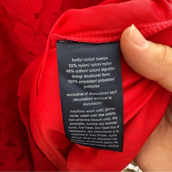 TOMMY HILFIGER Red Sleeveless Floral Dress (A9) - Picture 6 of 6